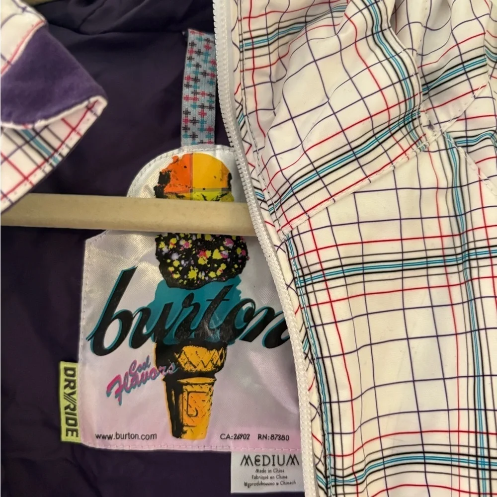 Burton collection Multicolor Plaid Hooded Jacket impermeable